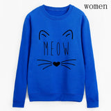 Womens Meow Cat Sweatshirt