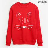 Womens Meow Cat Sweatshirt