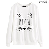 Womens Meow Cat Sweatshirt