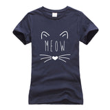 Womens Meow Cat T-Shirt